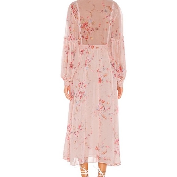 NWOT Love Shack Fancy Silk Floral Maxi Dress - Picture 3 of 8